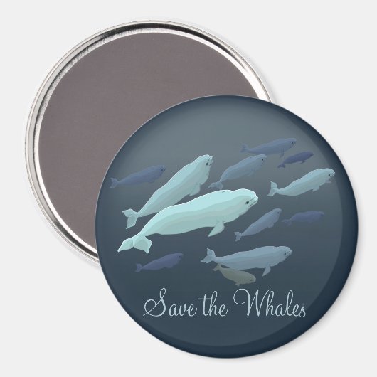 Beluga Fridge Magnet Custom Beluga Whale Magnet (Voorkant / Achterkant)