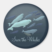 Beluga Fridge Magnet Custom Beluga Whale Magnet (Voorkant)