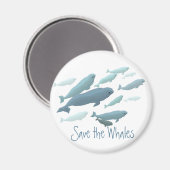 Beluga Fridge Magnet Custom Beluga Whale Magnet (Voorkant / Achterkant)