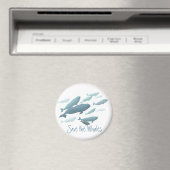 Beluga Fridge Magnet Custom Beluga Whale Magnet (Insitu (Vaatwasser))