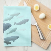 Beluga Handdoek Beluga Walvis Theedoeken Walvis Ca (Quarter Fold)