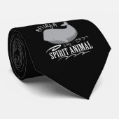 Beluga is mijn Spirit Animal Sweet Beluga walvis G Stropdas (Opgerold)