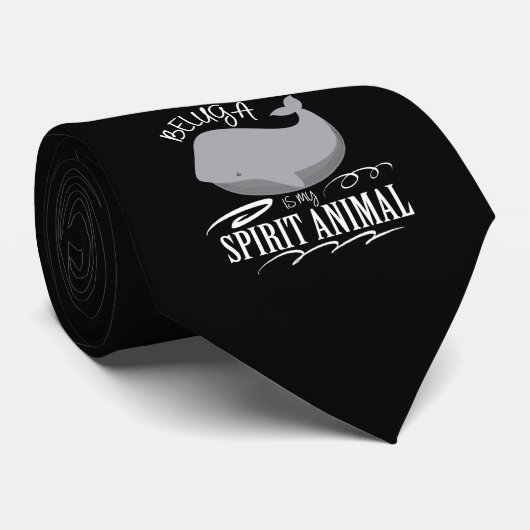 Beluga is mijn Spirit Animal Sweet Beluga walvis G Stropdas (Opgerold)