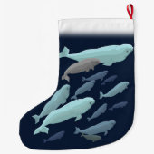 Beluga Kerstmis houden personaliseren Beluga Whale Grote Kerstsok (Achterkant)