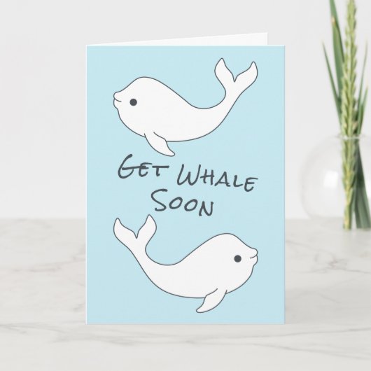 Beluga Krijgen Whale Soon Kaart (Voorkant)