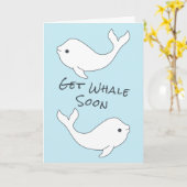 Beluga Krijgen Whale Soon Kaart (Gele Bloem)
