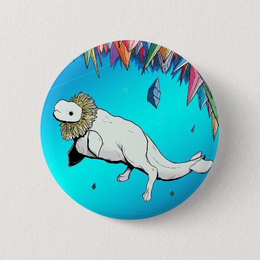 Beluga Lion Ronde Button 5,7 Cm (Voorkant)