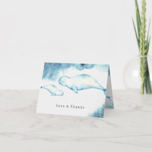 Beluga Oceaan Baby Shower Bedankt