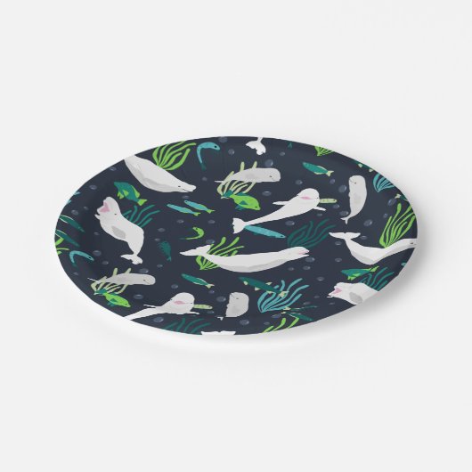 Beluga Papieren Bordje (Gekanteld)