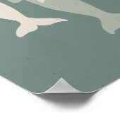 Beluga Pod geïllustreerd Poster (Hoek)