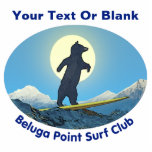 Beluga Point Surf Club Fotobeeldje Magneet<br><div class="desc">Een digitale weergave van een zwart Beer dat de koude wateren van Alaska omringt. Omvat tekst met de tekst "Beluga Point Surf Club". Er is een plaats voor u om uw eigen extra tekst toe te voegen. Knik Arm en TurnOpnieuw Arm, rond Anchorage, boast de op één na hoogste tij...</div>