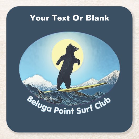 Beluga Point Surf Club Kartonnen Onderzetters (Voorkant)