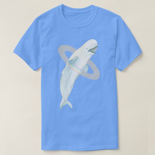Beluga Rainbow Whale T-shirt (Design voorkant)