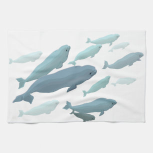 Beluga Towel Beluga Whale Dish Towels Whale Gifts Theedoek