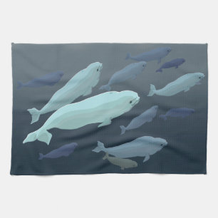 Beluga Towel Beluga Whale Dish Towels Whale Gifts Theedoek