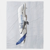 BELUGA VLIEGTUIG FLEECE DEKEN (Voorkant)