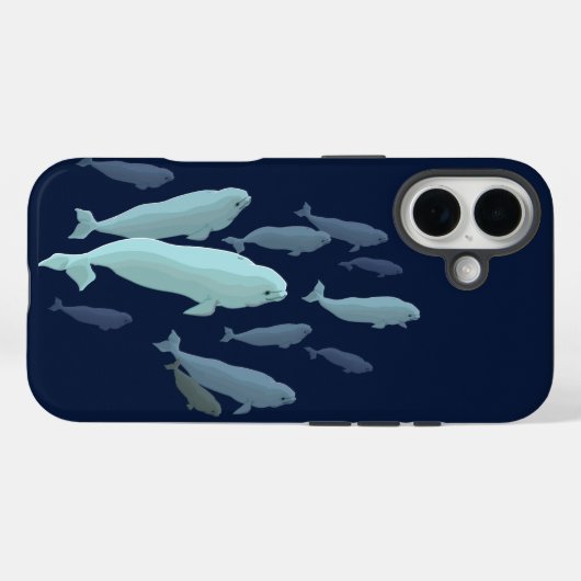 Beluga Walvis iPhone Hoesje Walvis Kunst Samsung H (Achterkant (horizontaal))