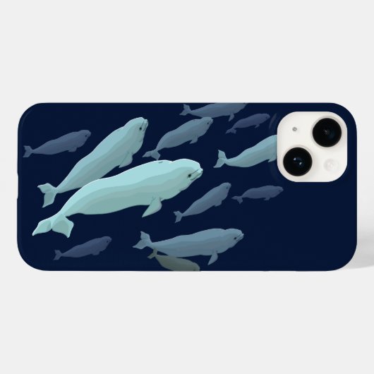 Beluga Walvis iPhone Hoezen Walvis Smartphone Hoez (Achterkant (horizontaal))