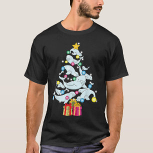 Beluga walvis kerstboom walvissen kerstfeest t-shirt