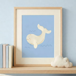 Beluga Walvis Kraam Kunstprint | Ga met de Stroom  Foto Afdruk