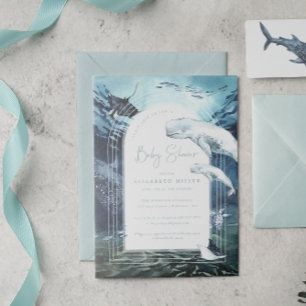 Beluga Walvis Oceaan Baby Shower Kaart