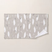 Beluga-walvis op afbeelding van pasteelgrijs bad handdoek (Handdoek)