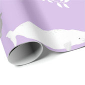 Beluga walvis op Lila illustratie van pasta Cadeaupapier (Rol Hoek)