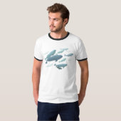 Beluga Walvis Ringer T-Shirt Witte Walvis Kunst Sh (Voorkant volledig)