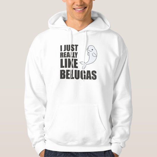 Beluga walvisdieren voor kinderen hoodie (Voorkant)