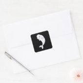 Beluga walvisdieren voor kinderen vierkante sticker (Envelop)