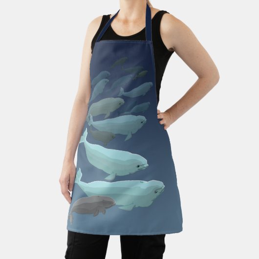 Beluga Whale Apron Whale Art Aprons & Gifts Schort (Insitu)