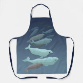 Beluga Whale Apron Whale Art Aprons & Gifts Schort (Voorkant)
