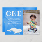 Beluga Whale Arctic Ocean Foto First Dag Kaart (Voorkant / Achterkant)