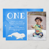 Beluga Whale Arctic Ocean Foto First Dag Kaart (Voorkant / Achterkant)