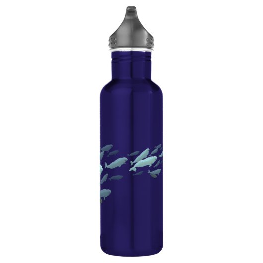 Beluga Whale Art Marine Life Waterfles (Rechts)