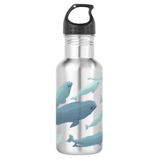 Beluga Whale Art Marine Life Waterfles (Voorkant)