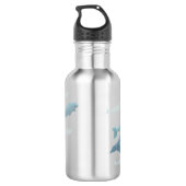 Beluga Whale Art Marine Life Waterfles (Achterkant)