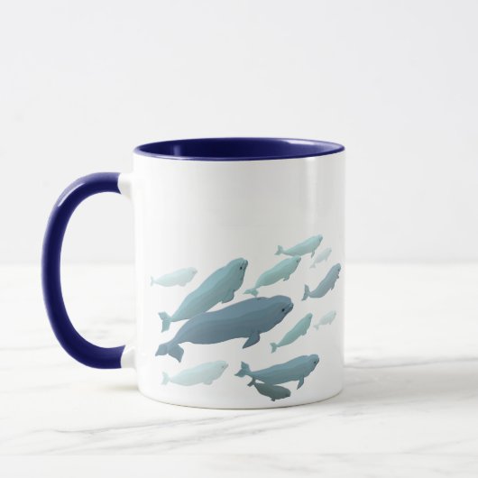 Beluga Whale Art Mok Marinelife Coffee Cup (Links)