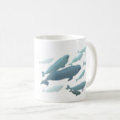 Beluga Whale Art Mok Marinelife Coffee Cup (Voorkant rechts)