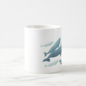 Beluga Whale Art Mok Marinelife Coffee Cup (Center)