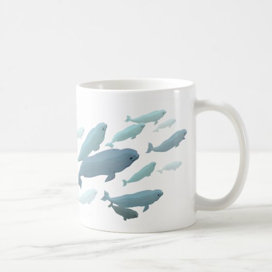 Beluga Whale Art Mok Marinelife Coffee Cup (Rechts)