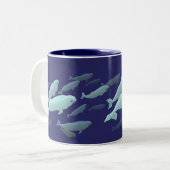Beluga Whale Art Mok Marinelife Coffee Cup (Voorkant links)