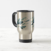 Beluga Whale Art Travel Mug Marinelife Coffee Cup Reisbeker (Voorkant links)