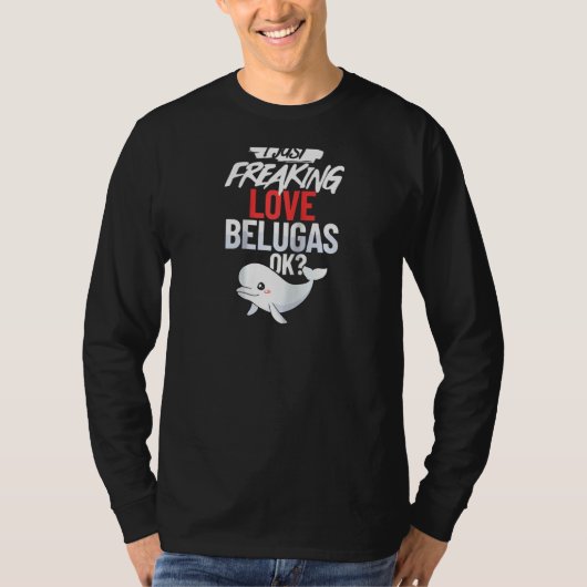 Beluga Whale Baby Animal Raglan T-shirt (Voorkant)