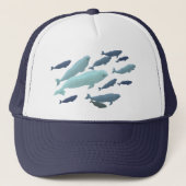 Beluga Whale Baseball Pet Blue Beluga Petten Pette (Voorkant)