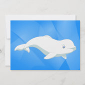Beluga Whale Blue Arctic Ocean Birthday Kaart (Achterkant)