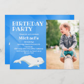 Beluga Whale Blue Arctic Ocean Birthday Kaart (Voorkant / Achterkant)