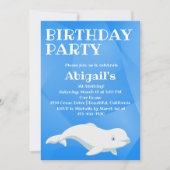 Beluga Whale Blue en White Arctic Ocean Birthday Kaart (Voorkant)
