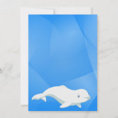 Beluga Whale Blue en White Arctic Ocean Birthday Kaart (Achterkant)