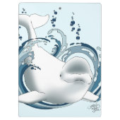 Beluga Whale Blue Klembord (Achterkant)